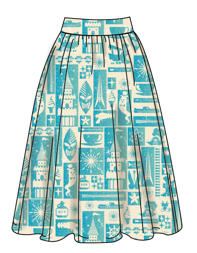 Aloha Kingdom Midi Skirt | Park Candy