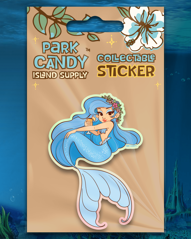 Blue Mermaid Lagoon Pixie Dust Sticker | Park Candy