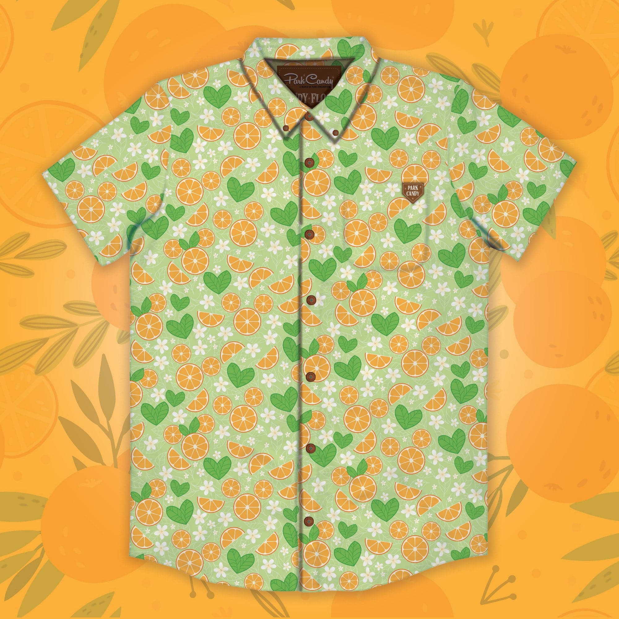 Orange Groves Button Up Shirt | Park Candy
