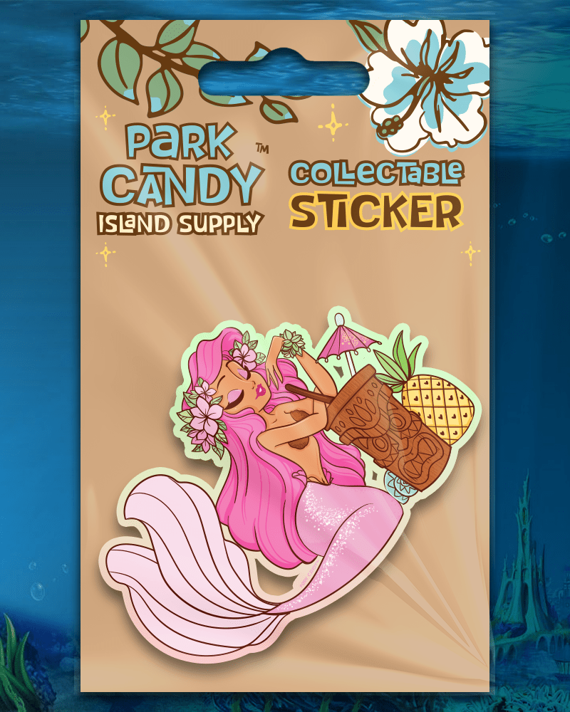 Pink Mermaid Lagoon Pixie Dust Sticker | Park Candy