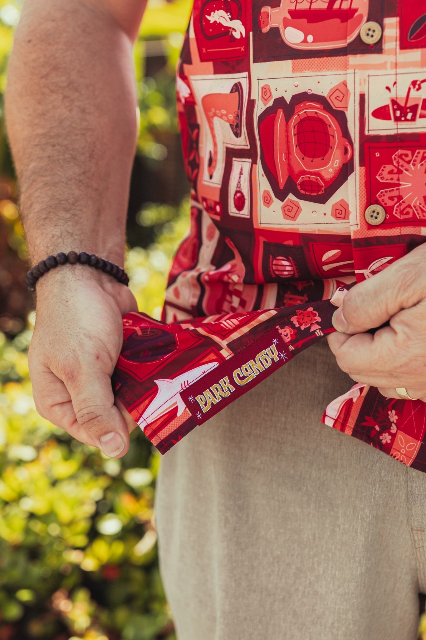 Red Lava Tiki Tiki Button Up Shirt | Park Candy