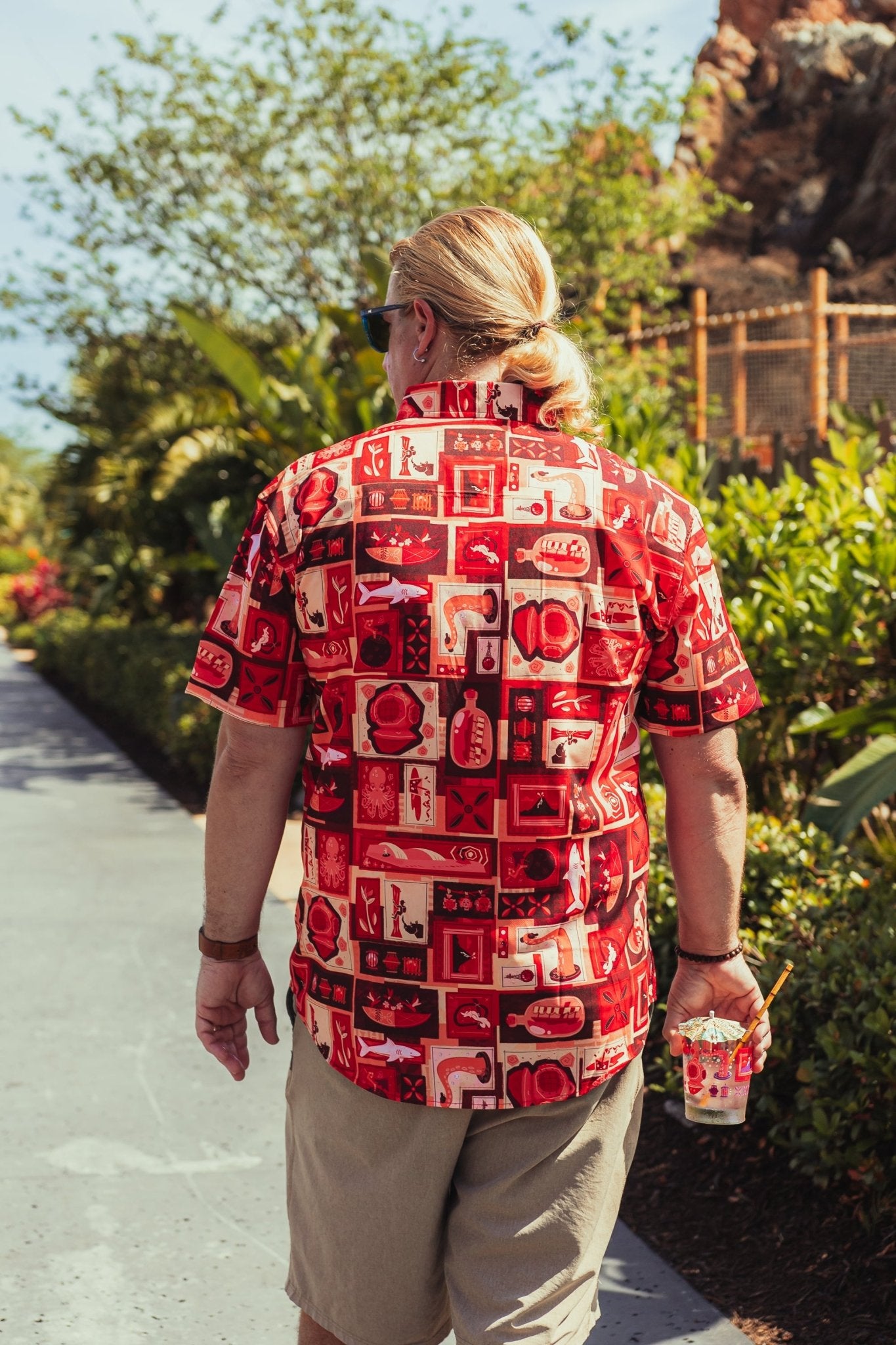 Red Lava Tiki Tiki Button Up Shirt | Park Candy