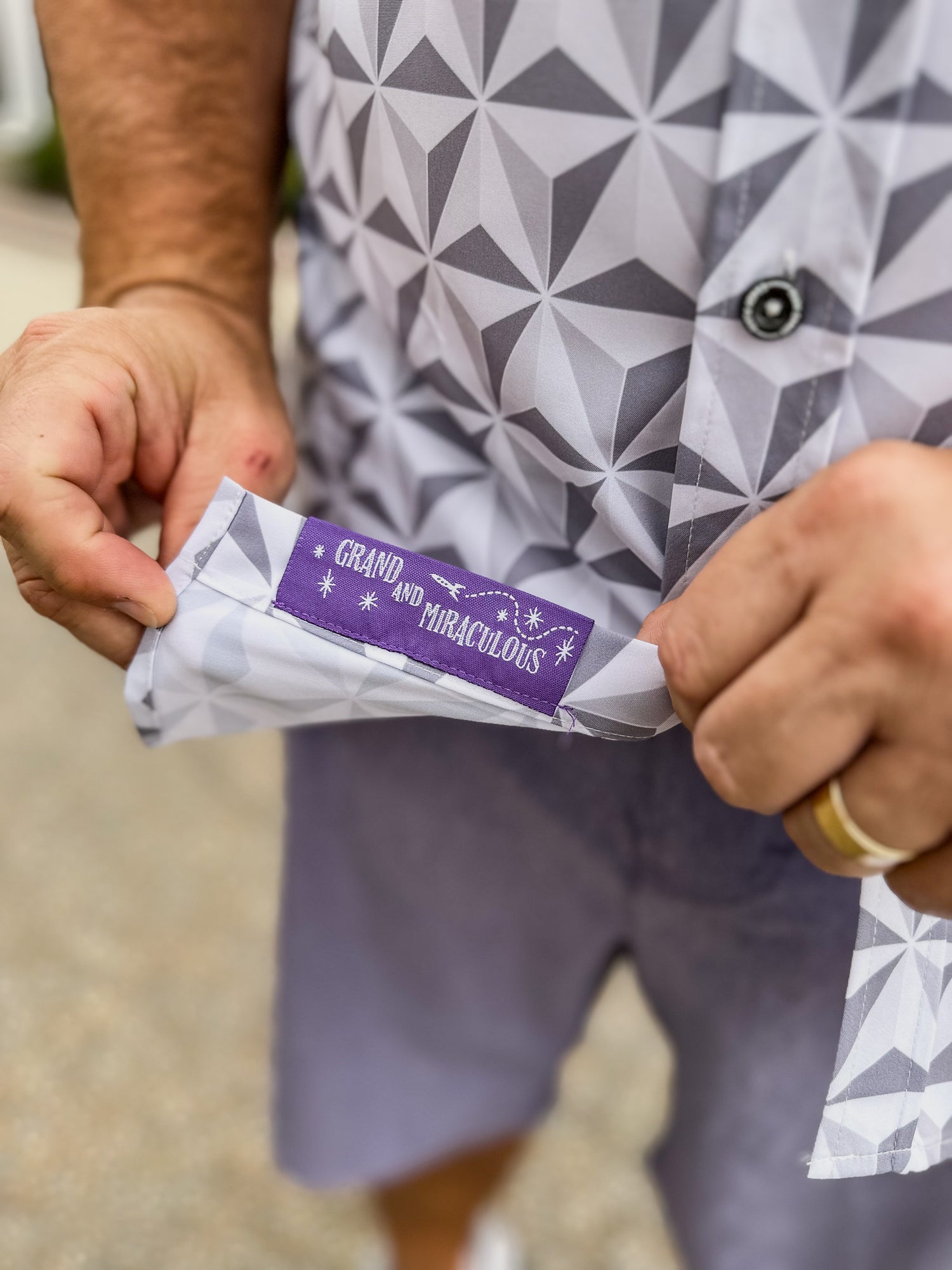 Spaceship Button Up Shirt | Park Candy