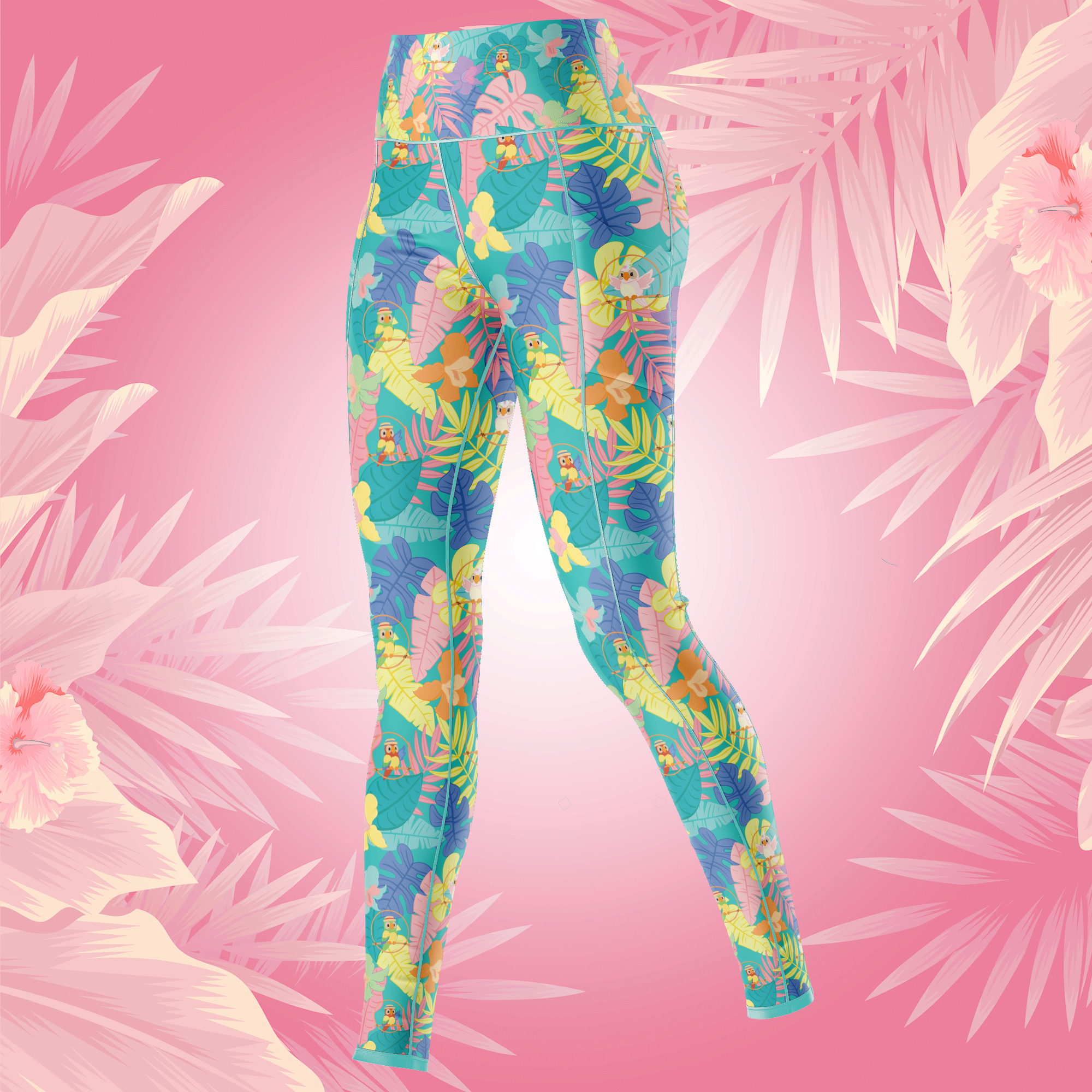 Tropical Hideaway Leggings with Pockets - Park Candy
