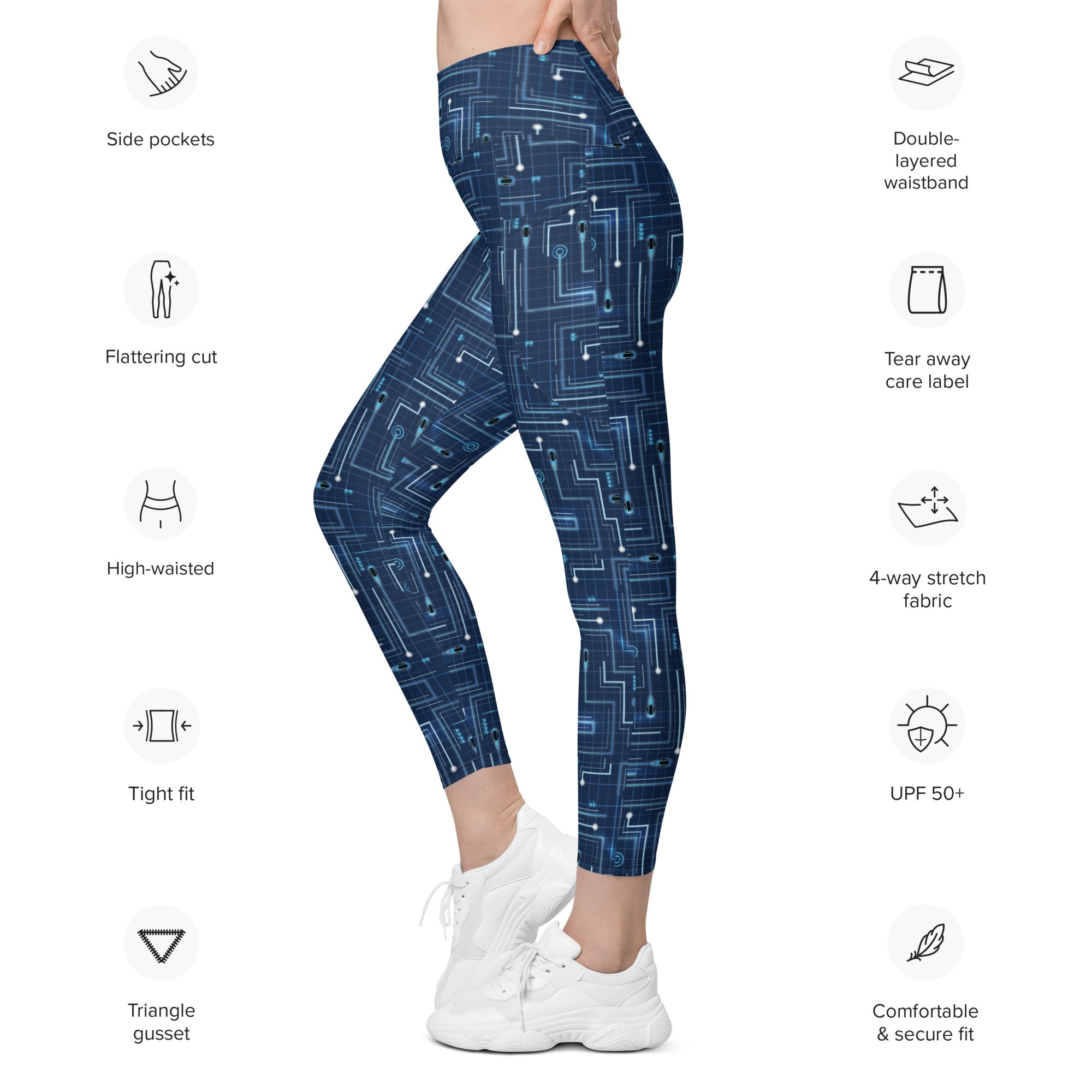 Enter the Grid Leggings with Pockets - Park Candy