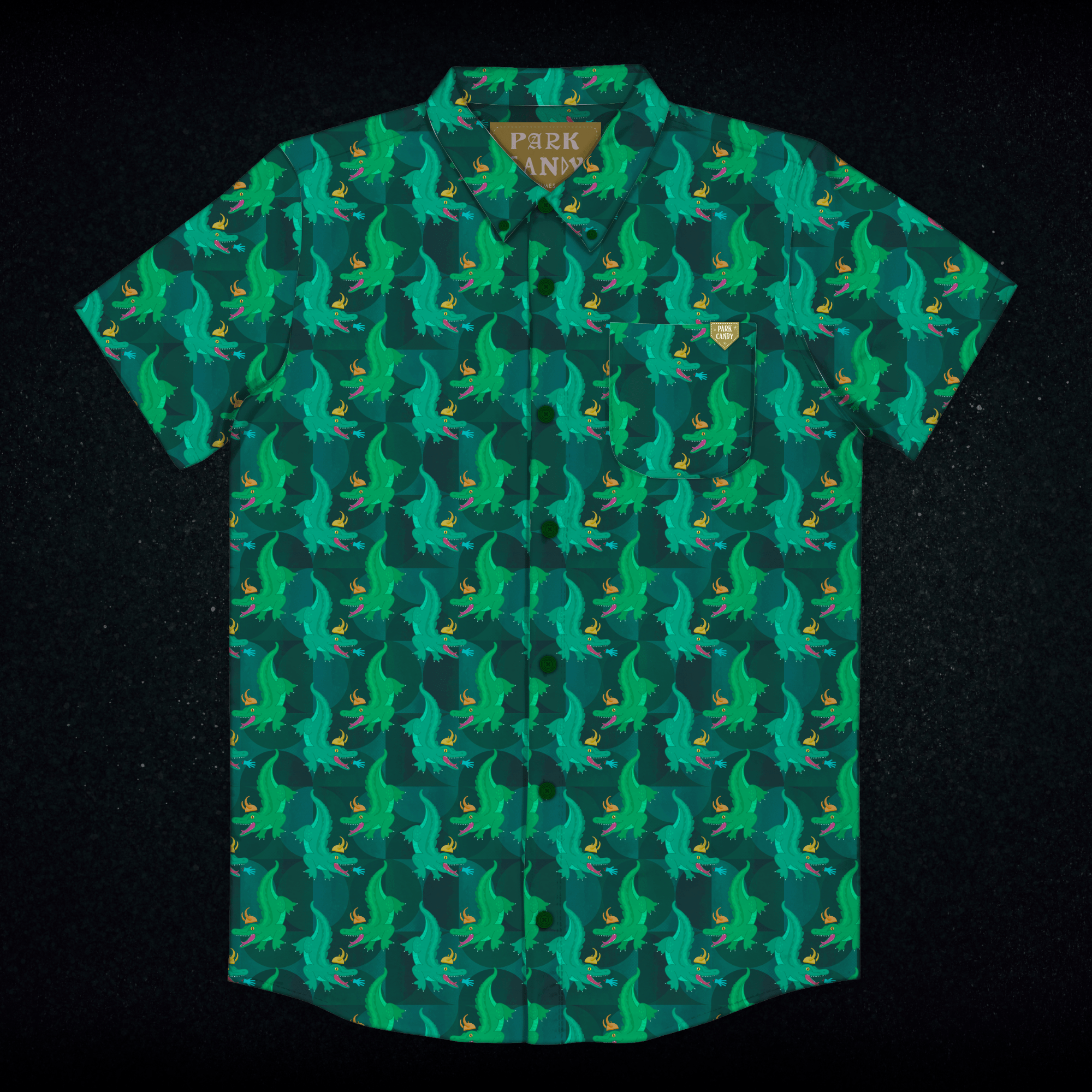 Gator of Mischief Button Up Shirt | Park Candy