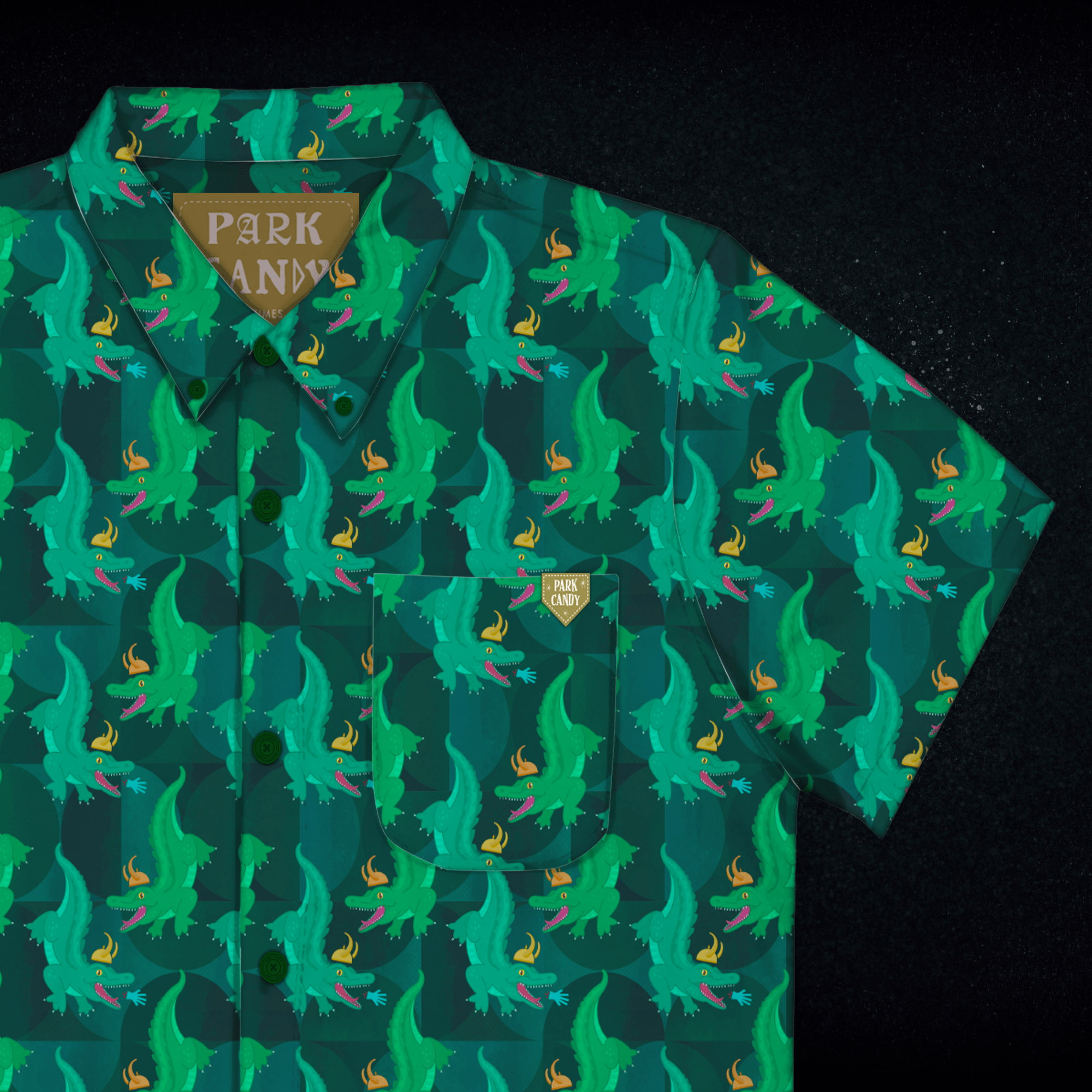 Gator of Mischief Button Up Shirt | Park Candy