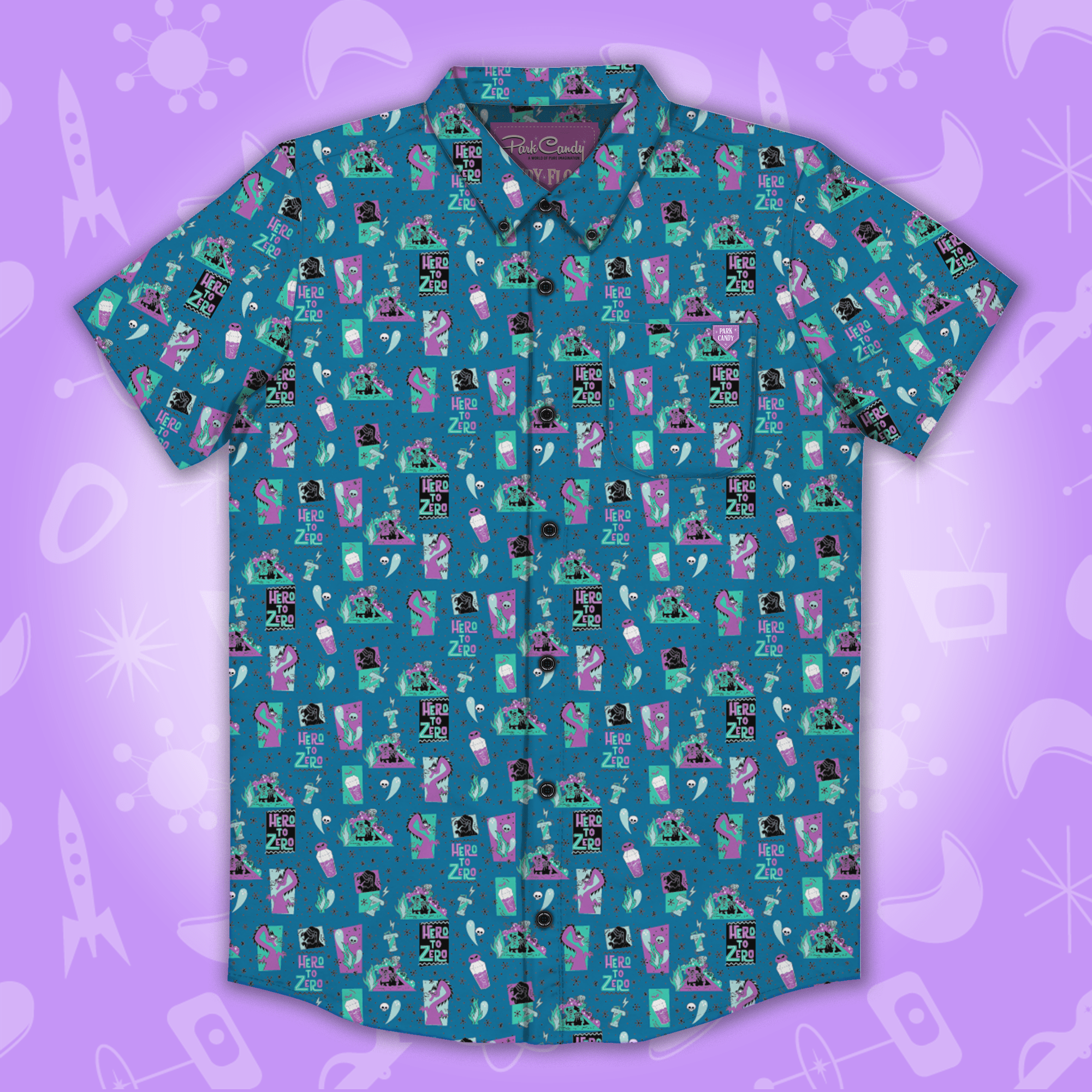 Hero to Zero Button Up Shirt | Park Candy