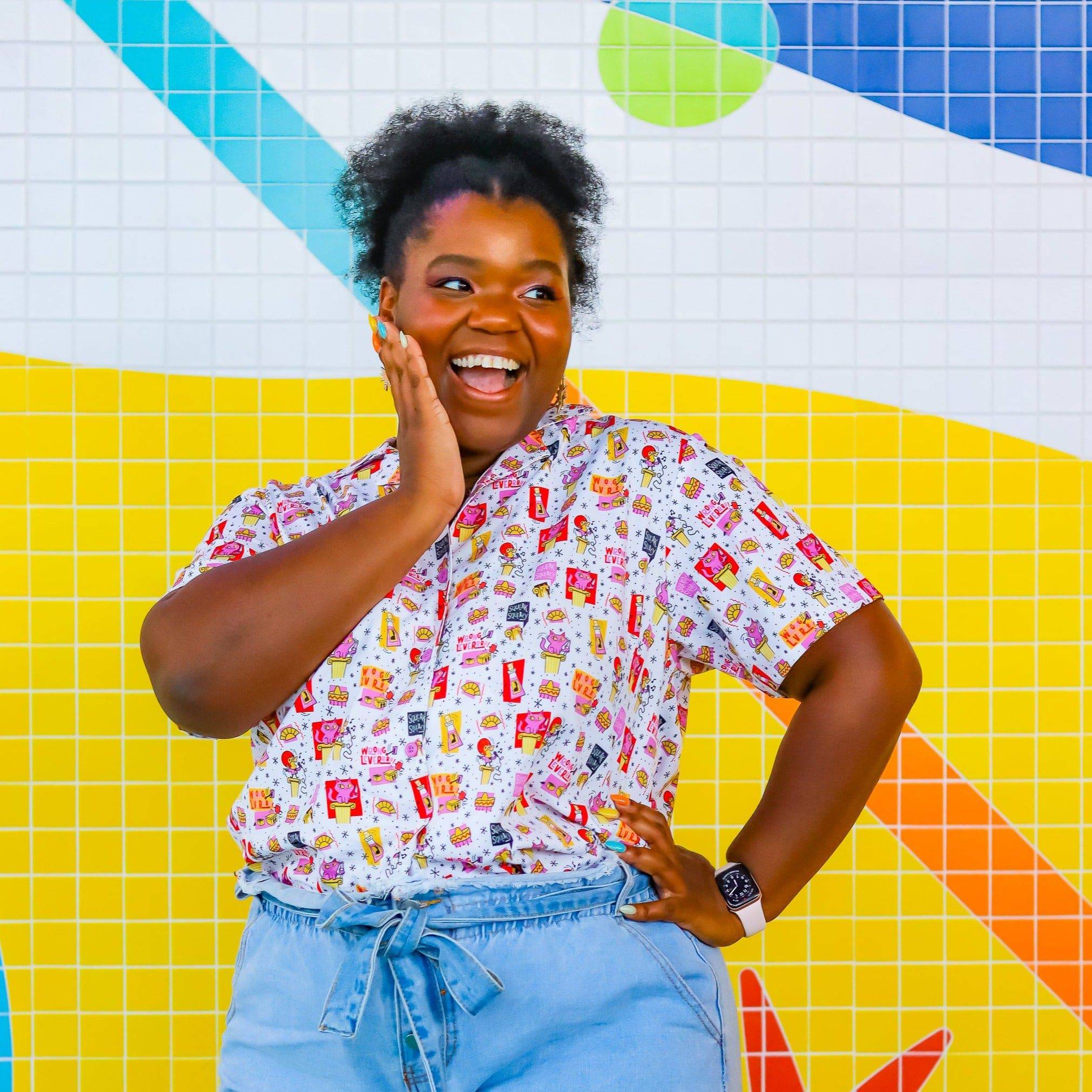 Womenʻs Emperorʻs New Brew Button Up Shirt | Park Candy