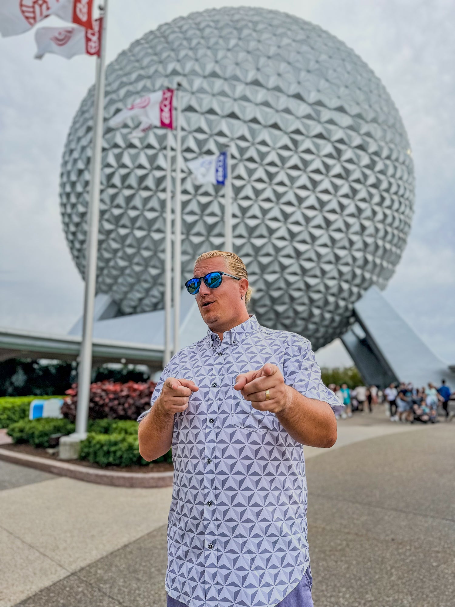 Spaceship Button Up Shirt
