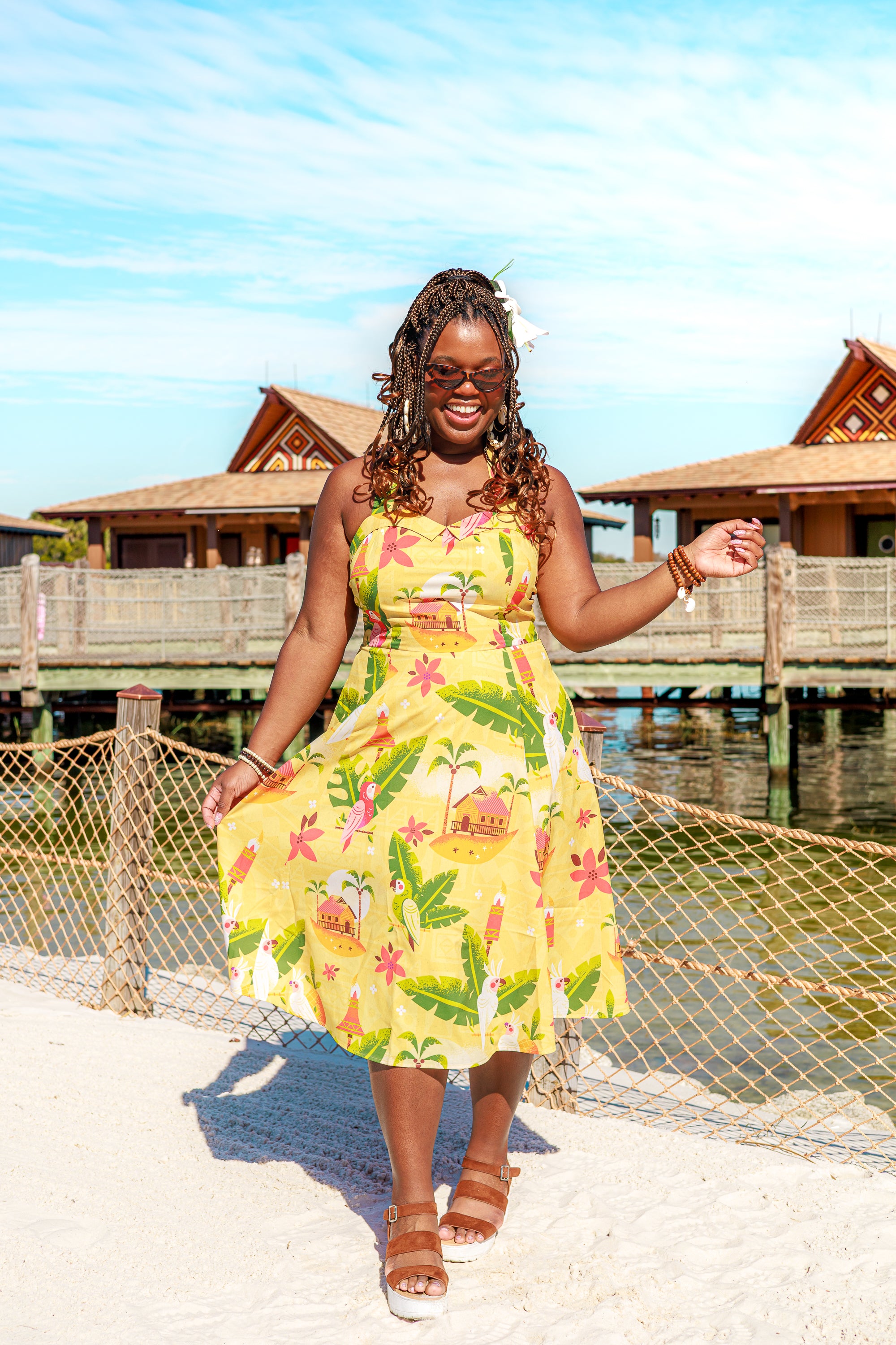 Polynesian Paradise Sweetheart Swing Dress - MARCH PREORDER