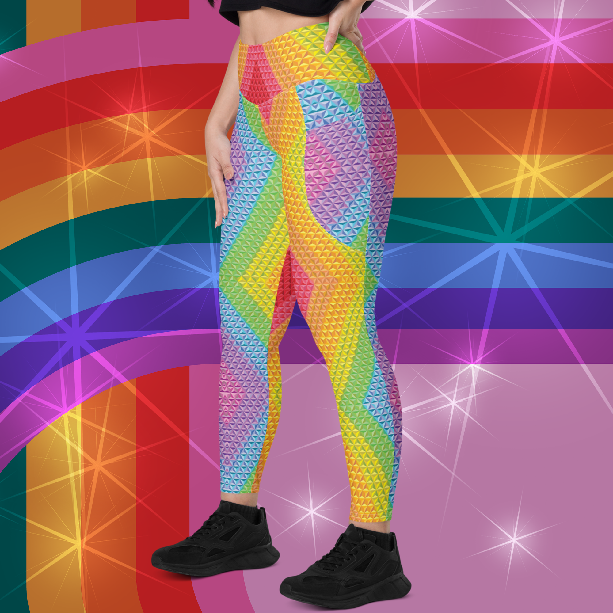 Spaceship Pride Leggings with Pockets - Park Candy