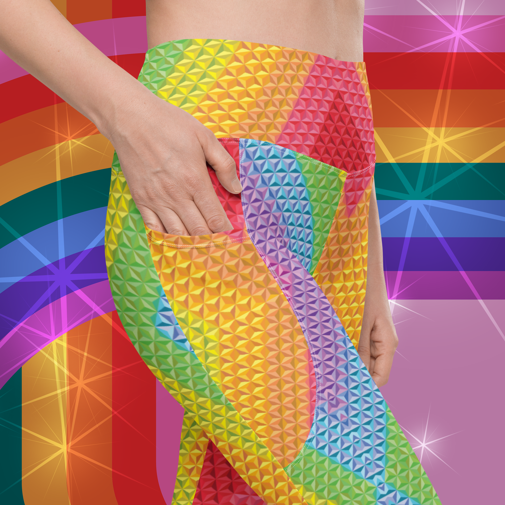 Spaceship Pride Leggings with Pockets - Park Candy