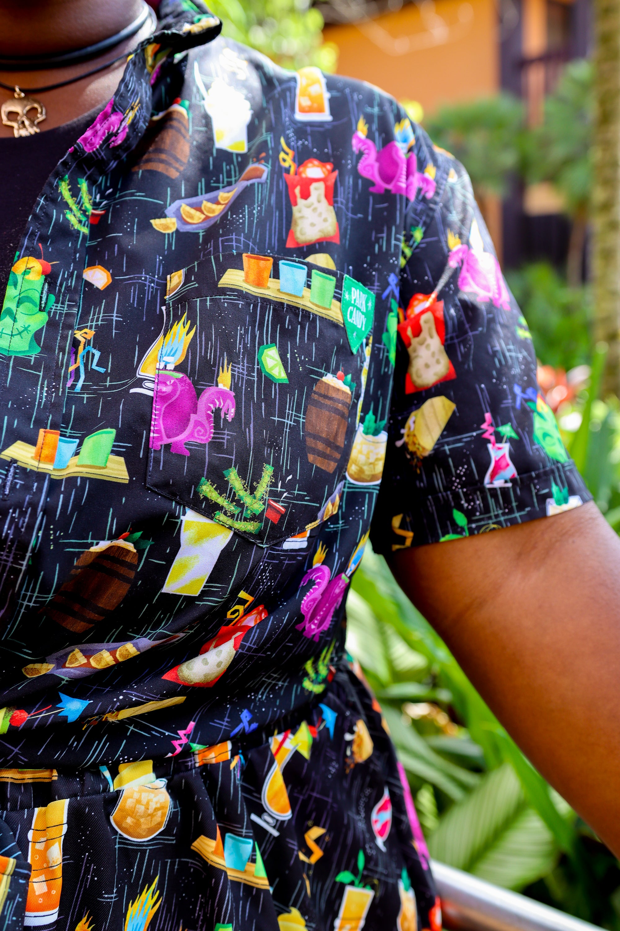 Tiki Drinks Button Up Shirt - SEPTEMBER PREORDER - Park Candy