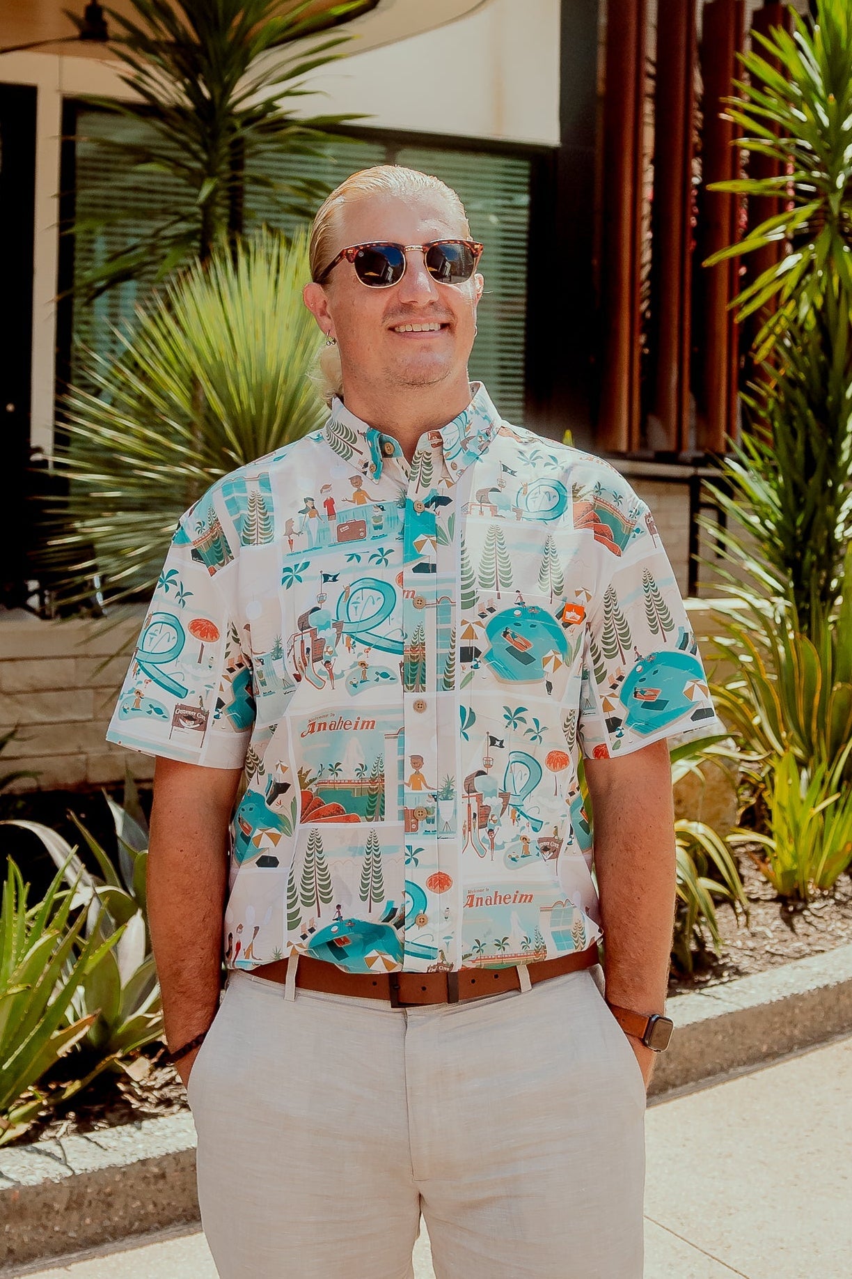 Harbor Blvd Button Up Shirt | Howard Johnson Anaheim | Park Candy