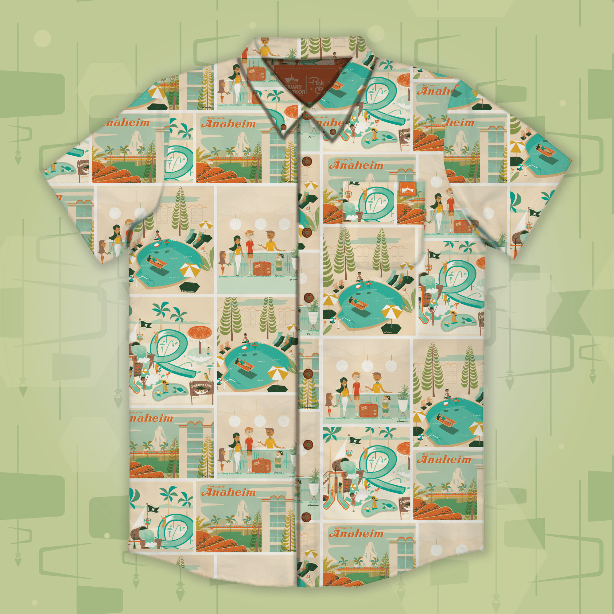 Harbor Blvd Button Up Shirt | Howard Johnson Anaheim | Park Candy