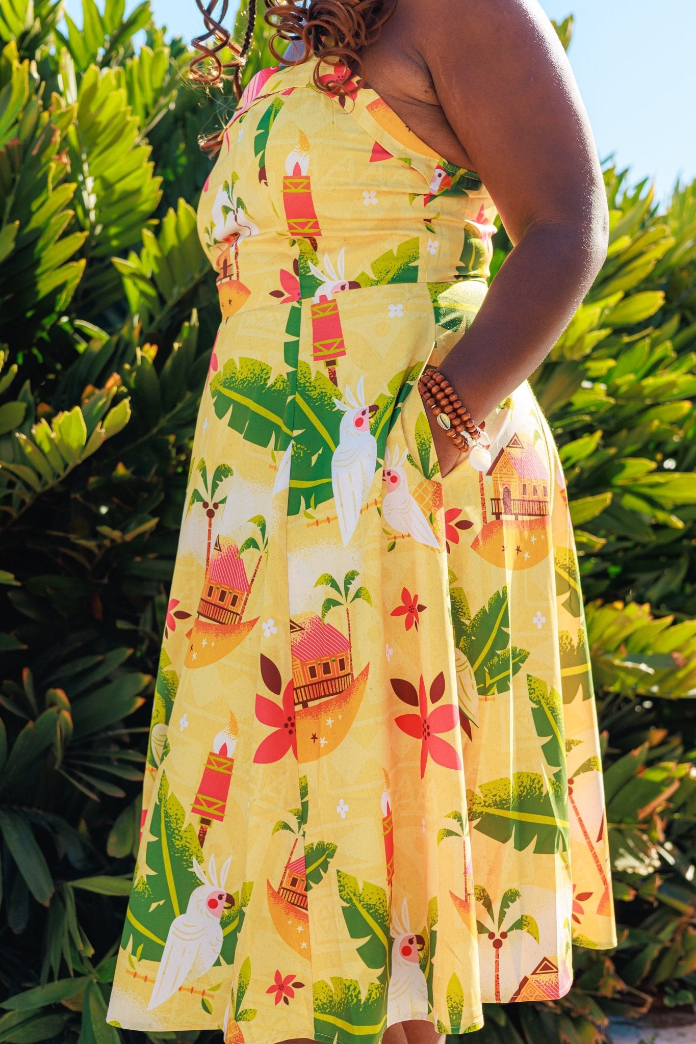 Polynesian Paradise Sweetheart Swing Dress L