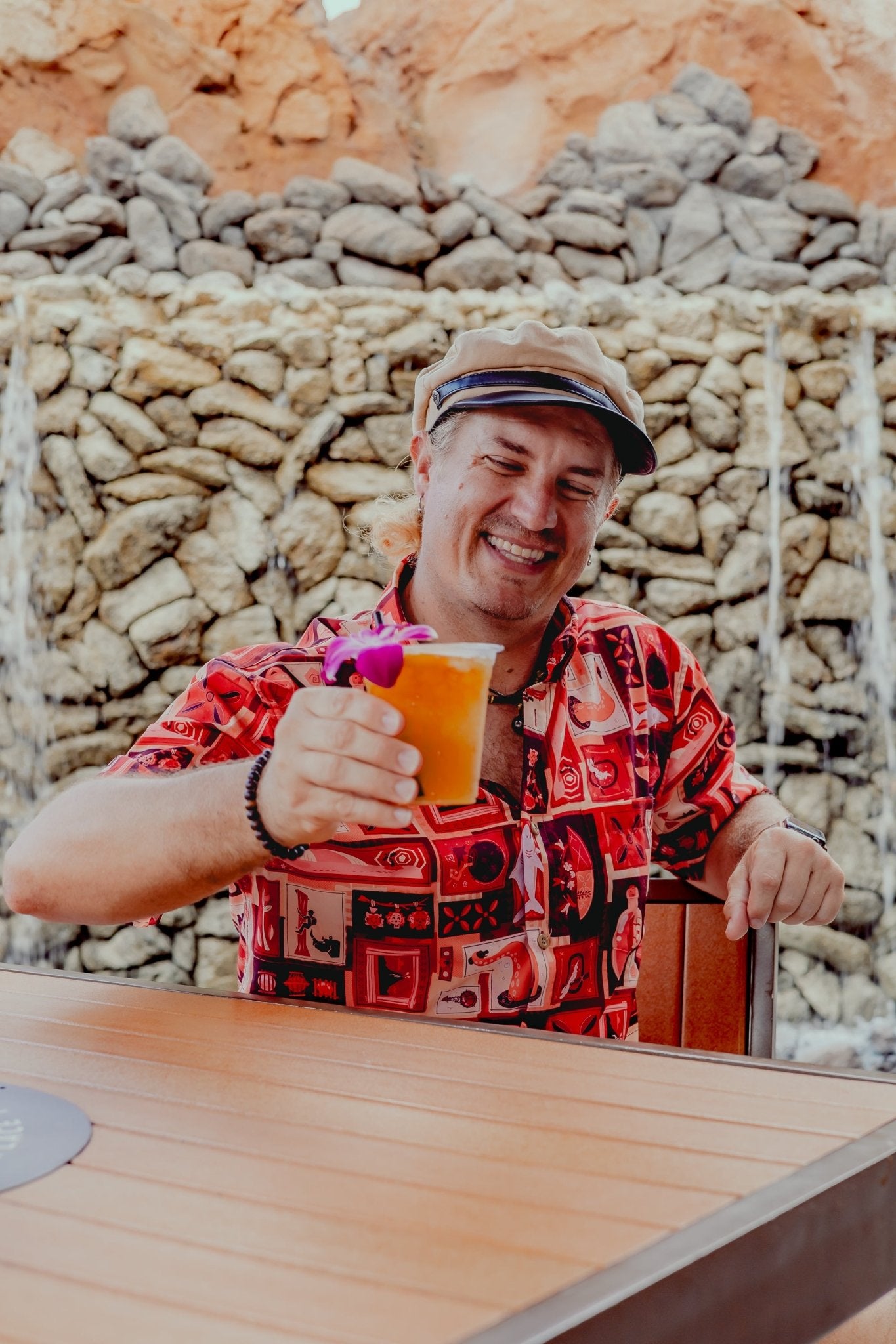 Red Lava Tiki Tiki Button Up Shirt | Park Candy