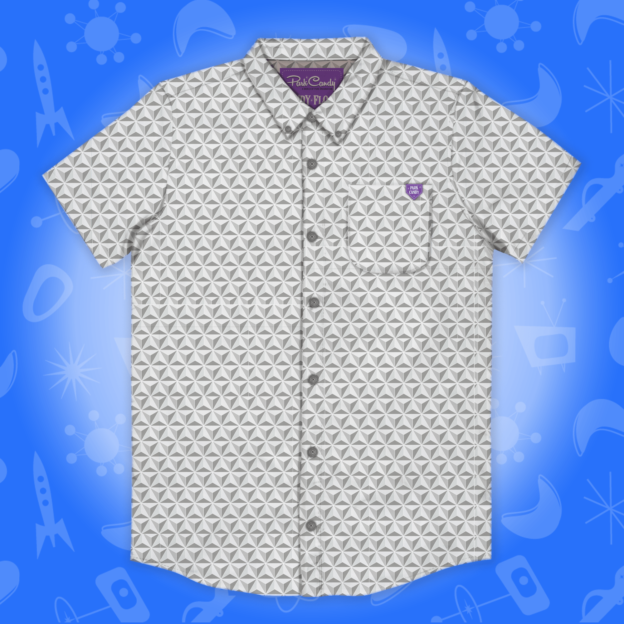 Spaceship Button Up Shirt - APRIL PREORDER - Park Candy