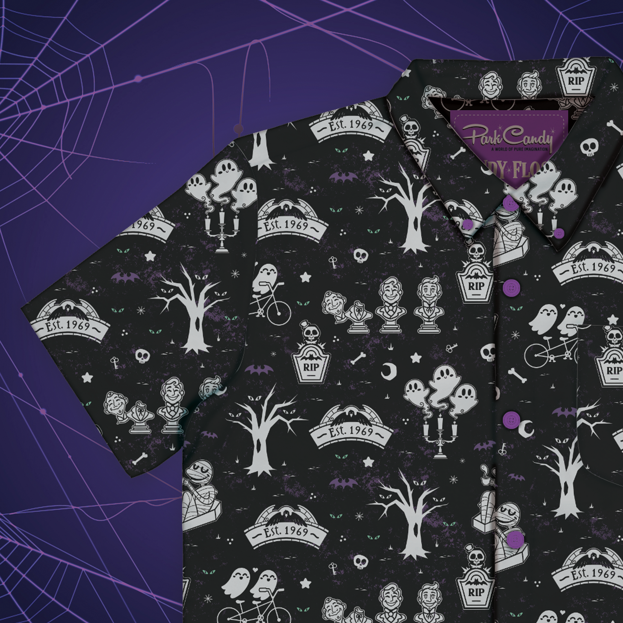 Graveyard Jamboree Button Up Shirt - OCTOBER PREORDER - Park Candy