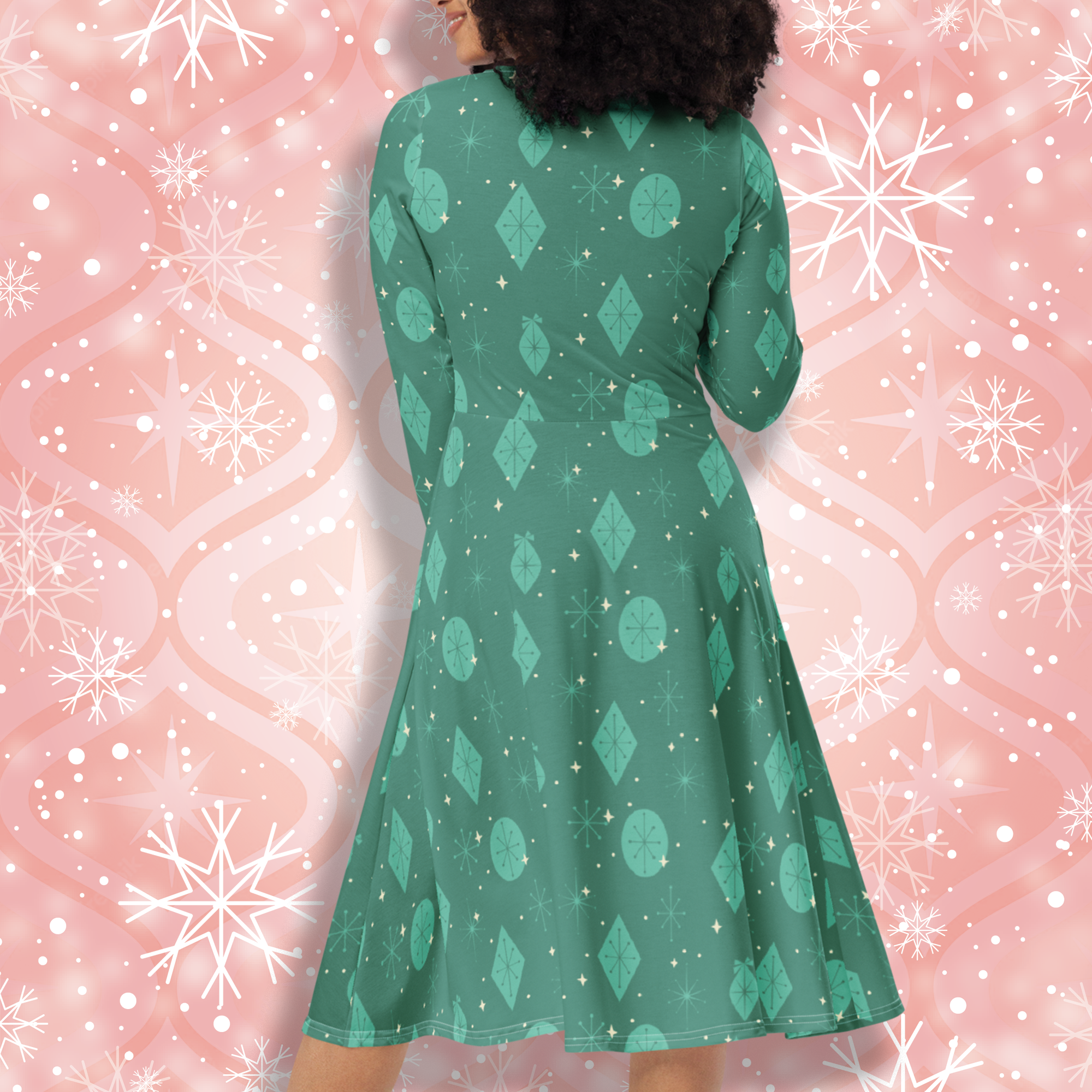 Santa Baby Long Sleeve Midi Dress - Park Candy