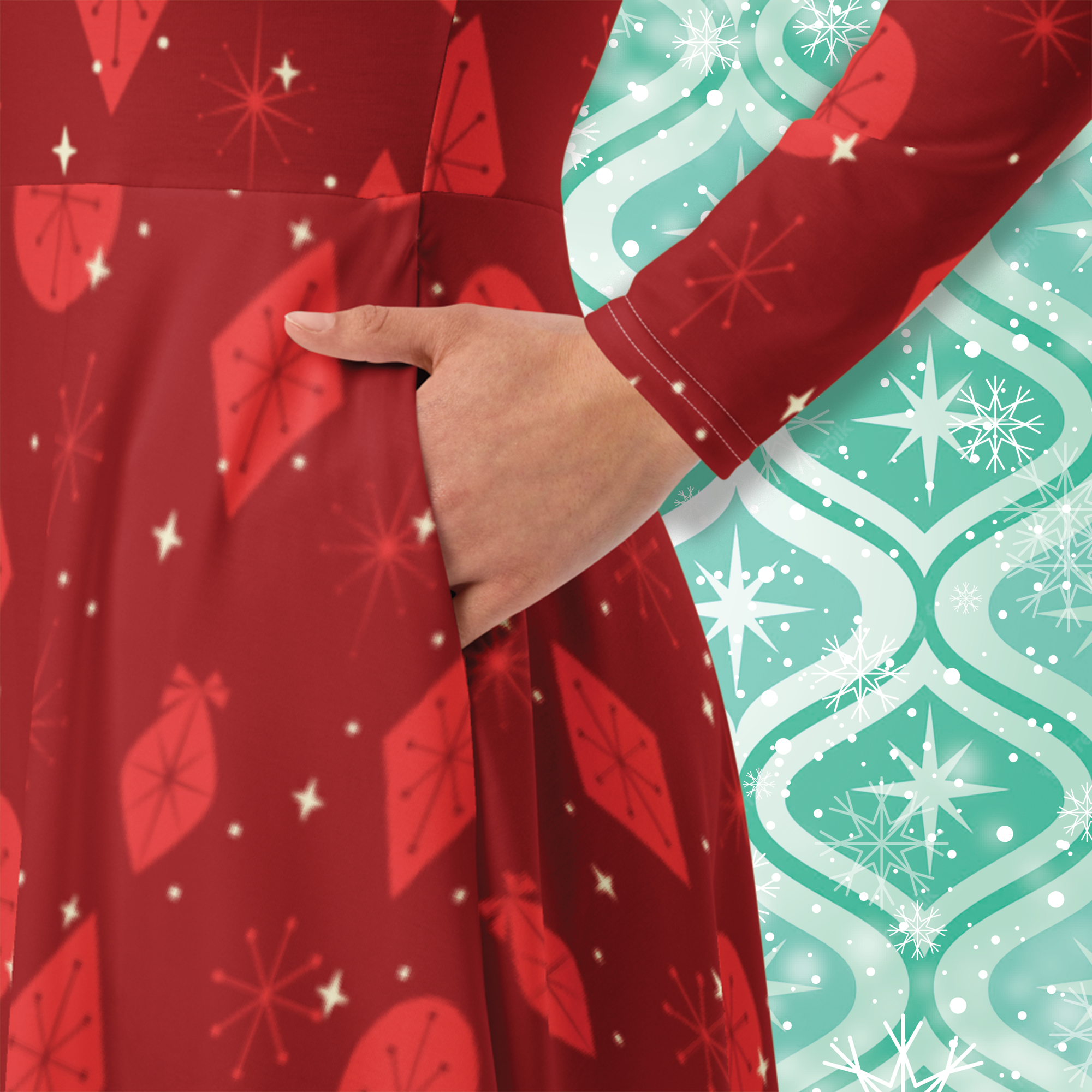 Santa Baby Long Sleeve Midi Dress - Park Candy