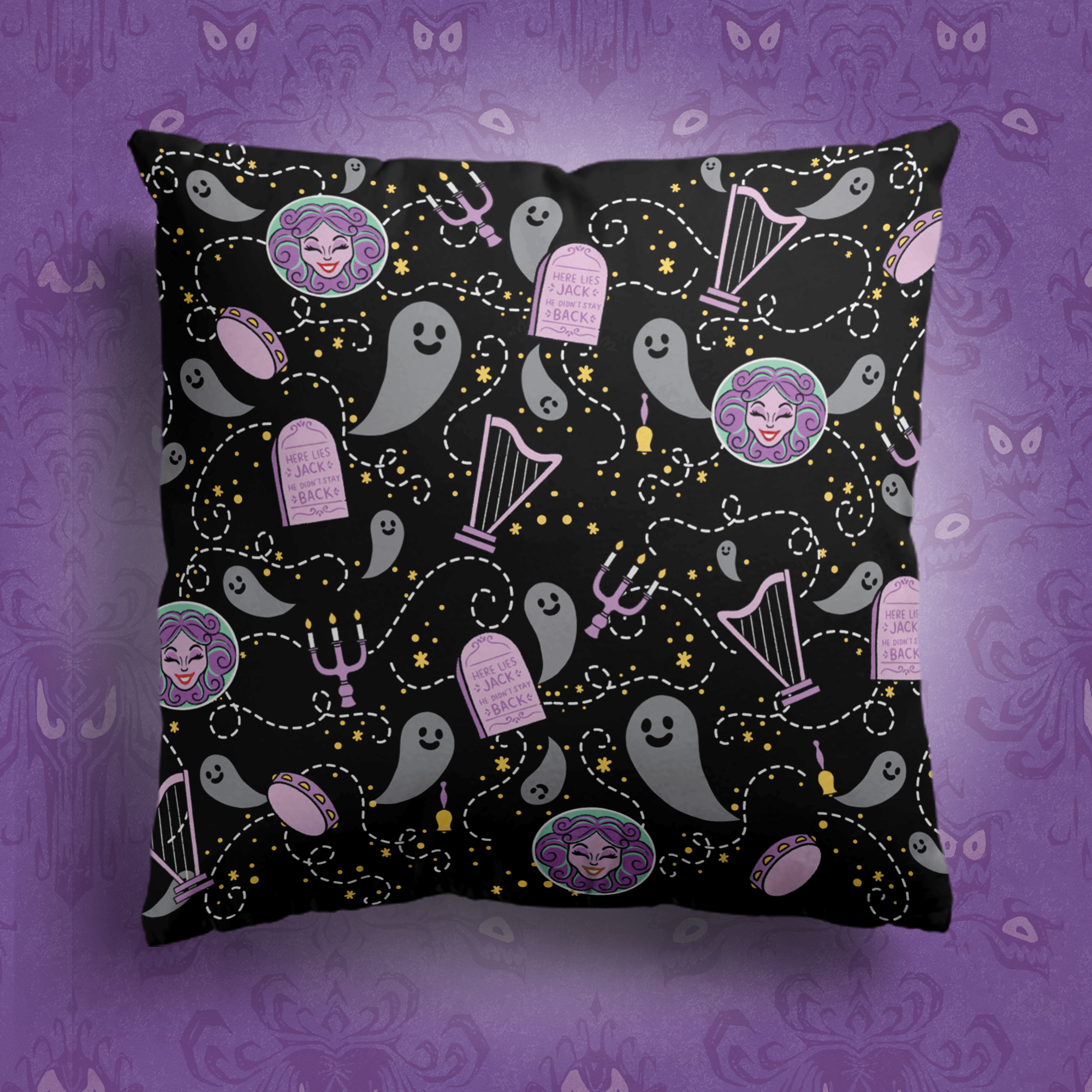 Happy Haunts Throw Pillow - Park Candy