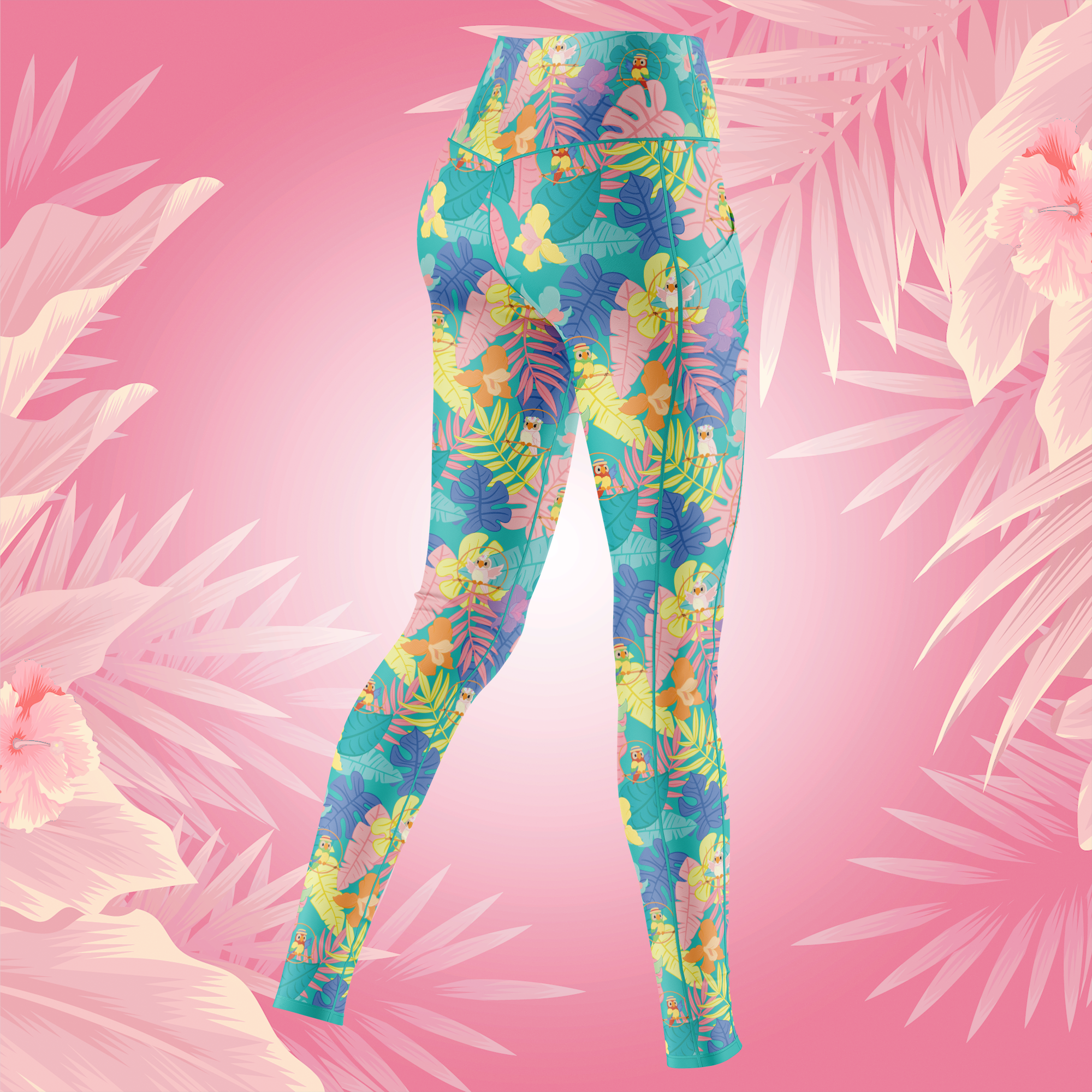 Tropical Hideaway Leggings with Pockets - Park Candy