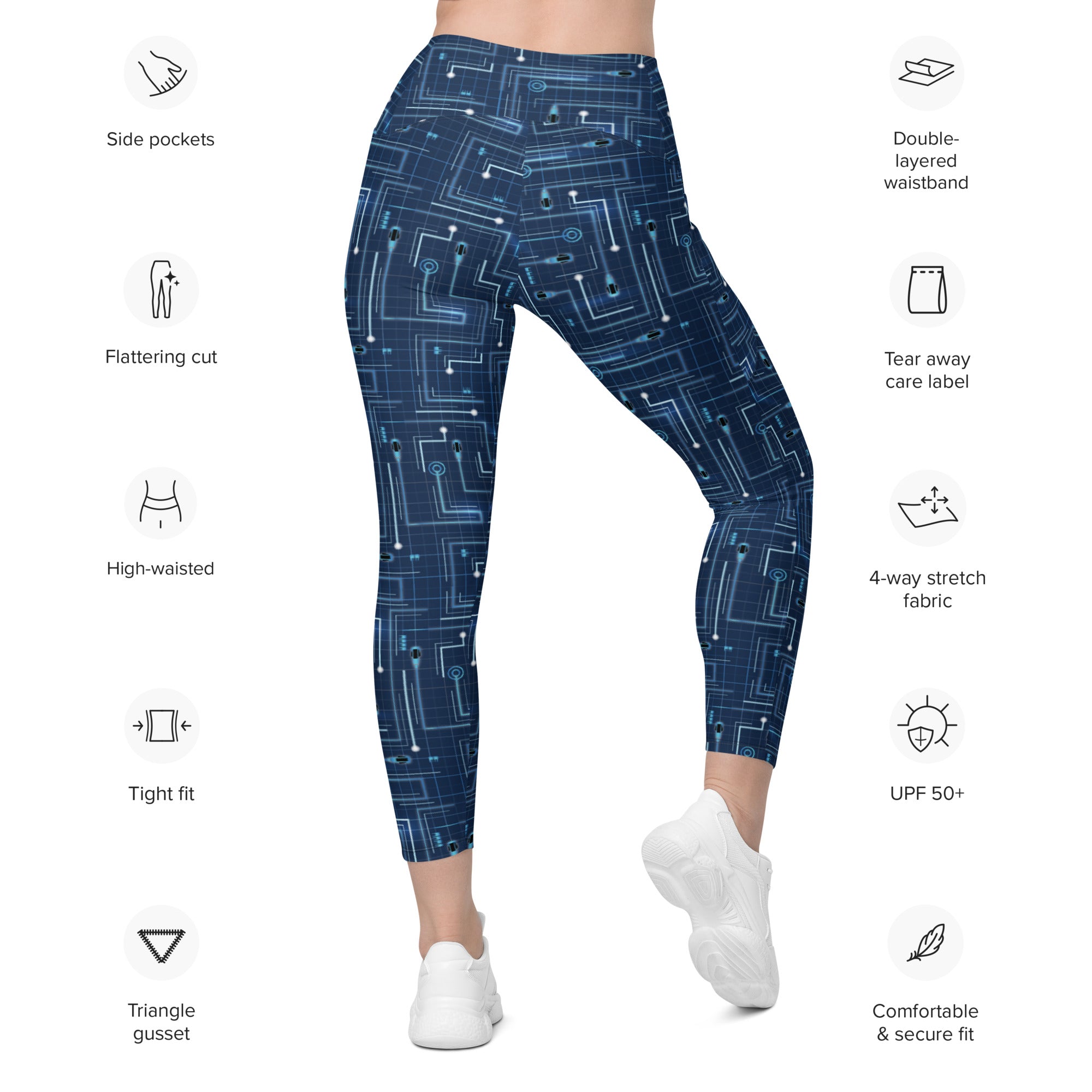 Enter the Grid Leggings with Pockets - Park Candy