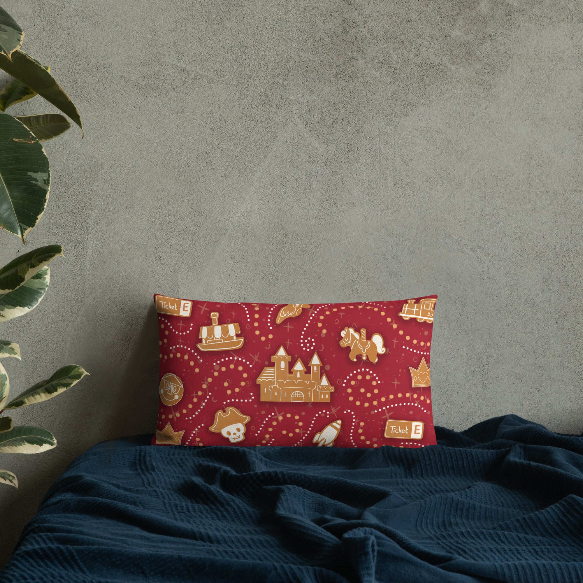 Gingerbread Throw Pillow - Park Candy