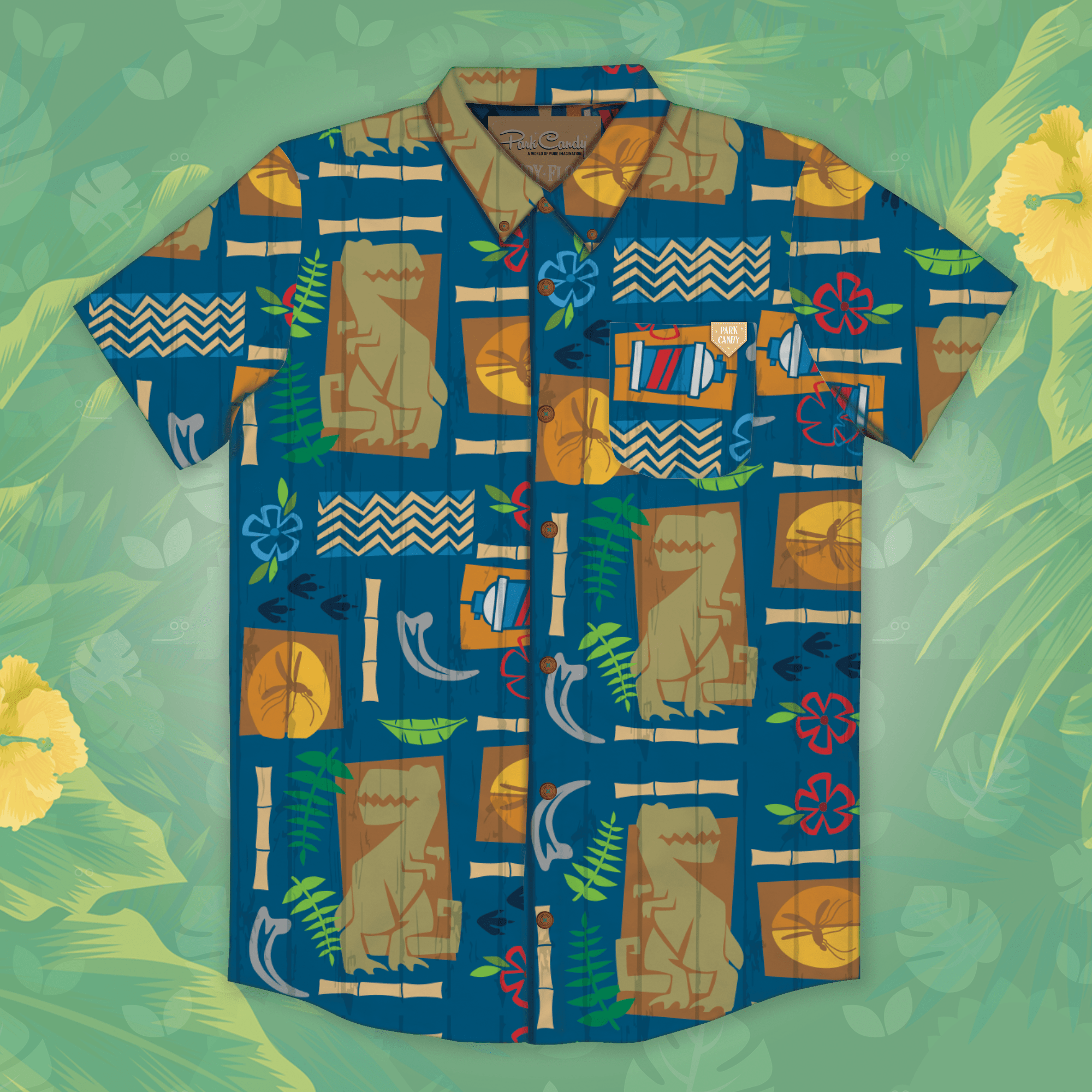 Jurassic Tiki Button Up Shirt - Park Candy