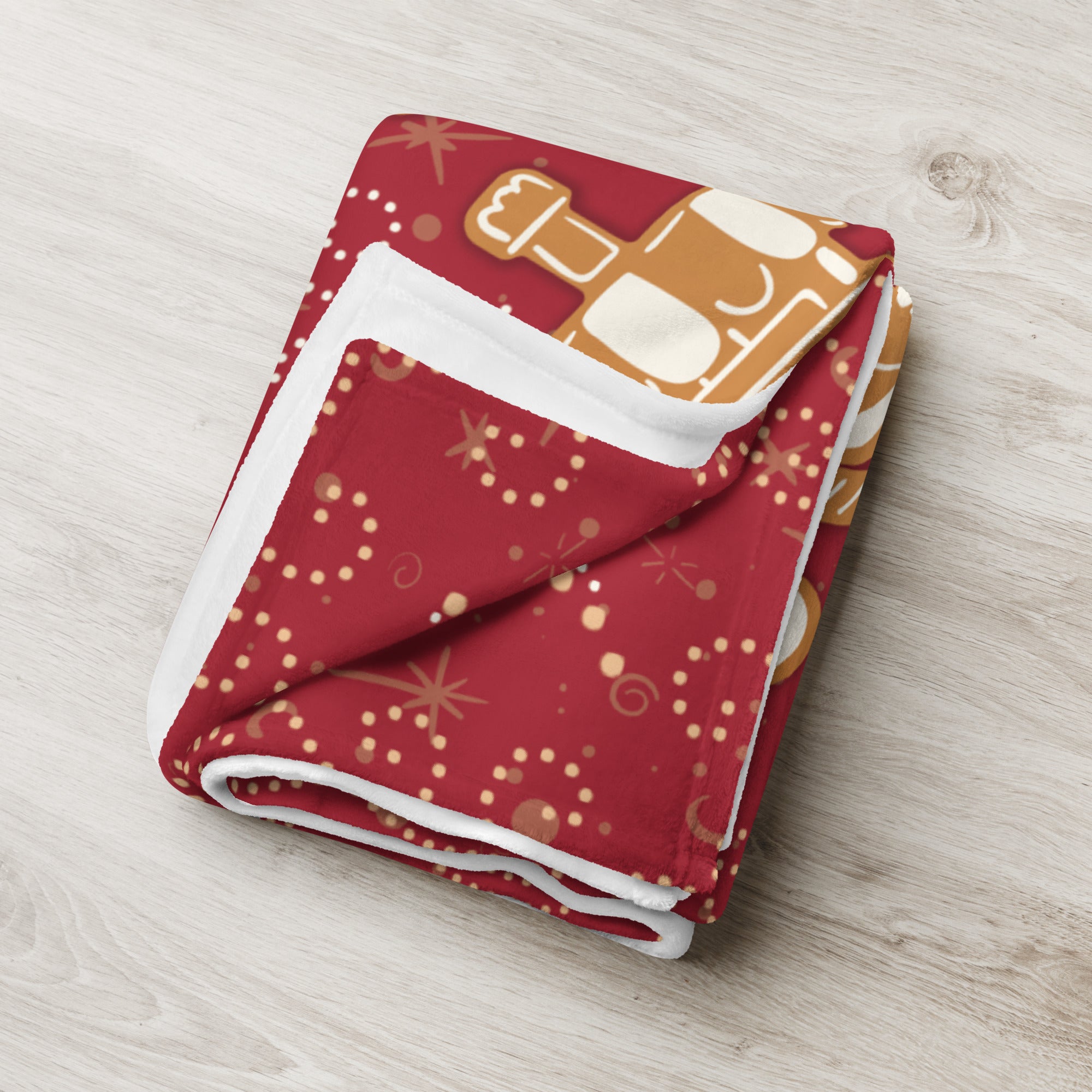 Gingerbread Minky Fleece Blanket - Park Candy