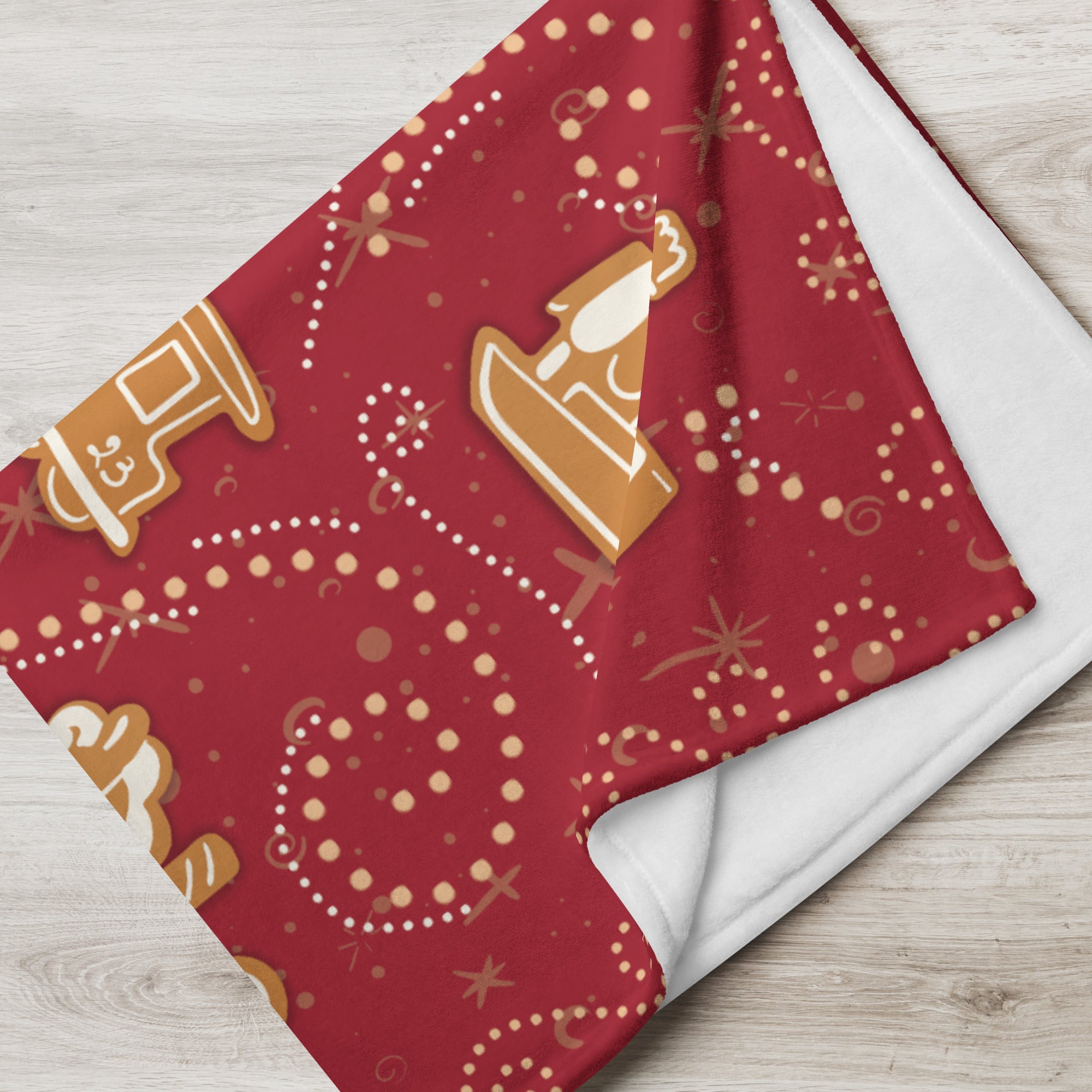 Gingerbread Minky Fleece Blanket - Park Candy
